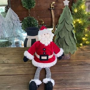 Pottery Barn Kids Felt Santa Claus Shelf Sitter with Felt Christmas Tree Set